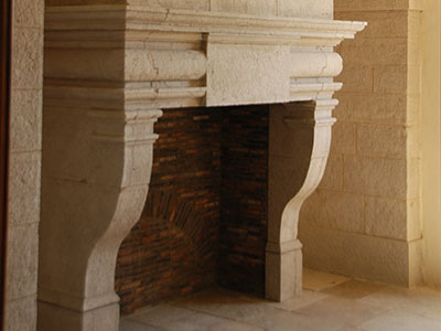 cheminee en pierre bois